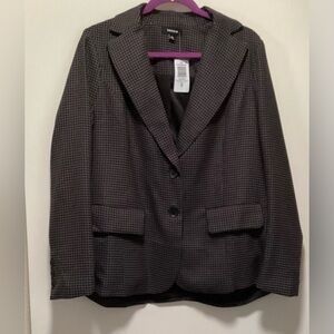 Torrid Unisex Dark Gray Checkered Blazer
